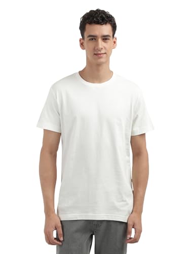 Calvin Klein Herren T-Shirt Kurzarm Textured Monologo Regular Fit, Weiß (Ivory), XXL von Calvin Klein