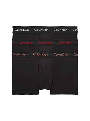 Calvin Klein Herren Taille, 3 Stück Unterhose mit niedriger Leibhöhe, B-Bright Camel/WHT/RED CRPT Logo, M von Calvin Klein