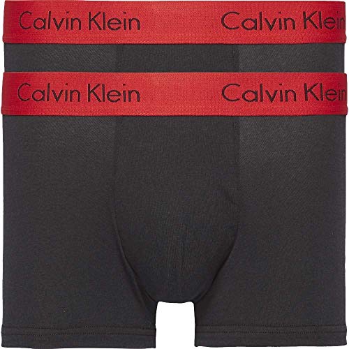 Calvin Klein Herren Trunk 2pk Boxershorts, Black W Impact Wb, L von Calvin Klein