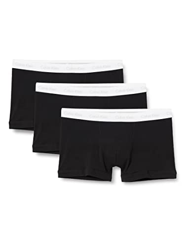 Calvin Klein Herren 3er Pack Boxershorts Trunks Baumwolle mit Stretch, Schwarz (Black), 3XL von Calvin Klein