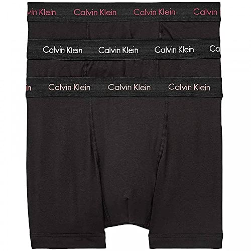 Calvin Klein Herren Trunk 3PK Unterwäsche, B-rot/Zinn/Winterberry Logo, X-Large von Calvin Klein