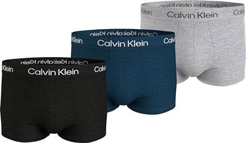 Calvin Klein Herren Trunk 3Pk 09A Retroshorts, Black, Speakeasy, Grey Heather, XL von Calvin Klein