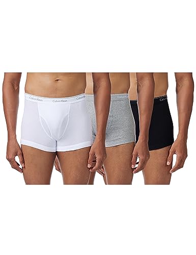 Calvin Klein Herren Trunk 3pk Boxershorts, Black/White/Grey Heather, XL von Calvin Klein