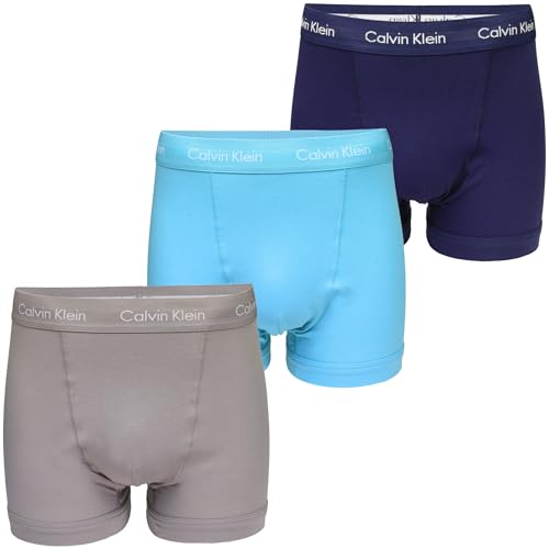 Calvin Klein Herren Trunk 3Pk Retroshorts, Blue, XL (3er Pack) von Calvin Klein