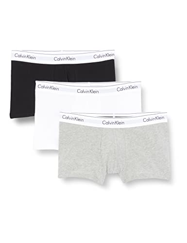 Calvin Klein Herren 3er Pack Boxershorts Trunks Baumwolle mit Stretch, Mehrfarbig (Black/White/Grey Heather), 4XL von Calvin Klein