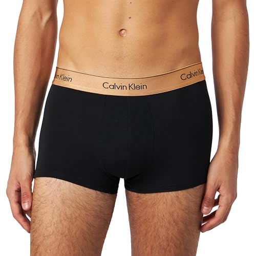 Calvin Klein Herren Trunk 56a Retroshorts, Black W Gold Metallic Wb, L von Calvin Klein