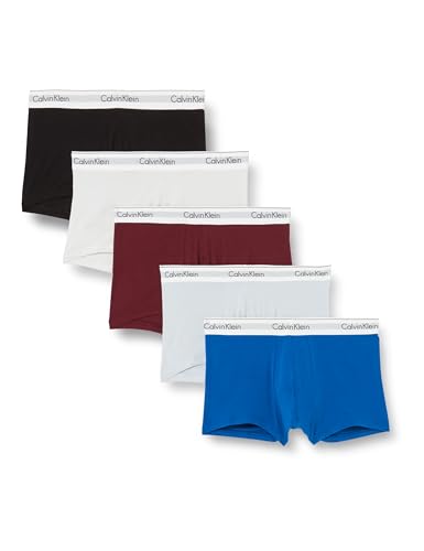 Calvin Klein Herren Trunk 5Pk 64A Retroshorts, Bl, NBS Cld Lps Blu, AR Ic, Twn Pt, L von Calvin Klein