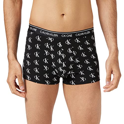 Calvin Klein Herren Trunk Boxershorts , Staggered Logo_black, M von Calvin Klein