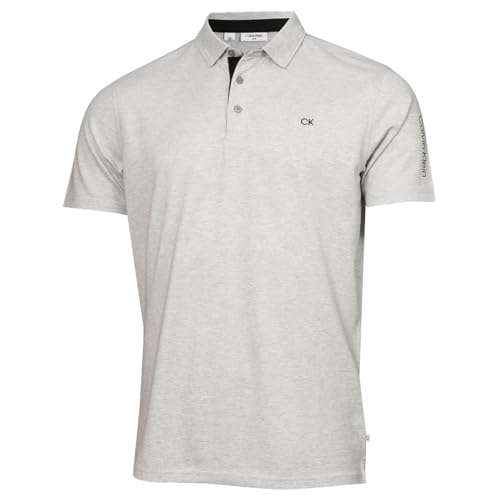 Calvin Klein Herren Uni Golf Poloshirt - Silber - XL von Calvin Klein