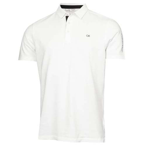 Calvin Klein Herren Uni Golf Poloshirt - Weiß - M von Calvin Klein