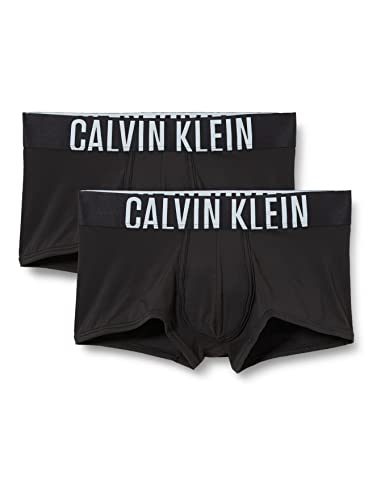 Calvin Klein Herren Unterhose mit niedriger Taille, 2 Stück Badehose, Black W. Rain Dance/Ivory, L (2er Pack) von Calvin Klein