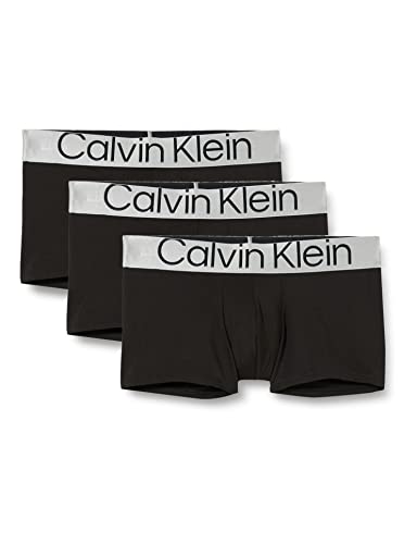 Calvin Klein Herren 3er Pack Boxershorts Low Rise Trunks mit Stretch, Schwarz (Black), M von Calvin Klein