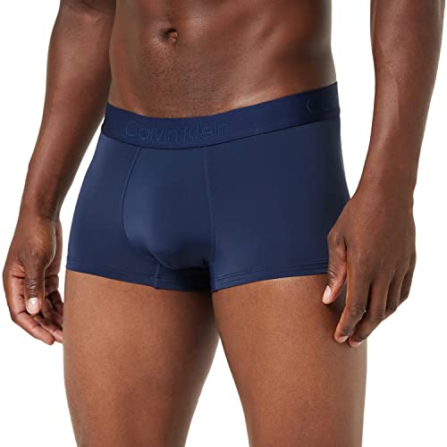 Calvin Klein Herren Boxershorts Low Rise Trunk mit Stretch, Blau (Blue Shadow), XL von Calvin Klein