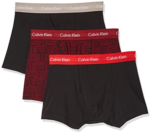 Calvin Klein Herren Urlaub Boxershorts, Black/Check Marker Logo_Black/ BLK, S (3er Pack) von Calvin Klein Jeans