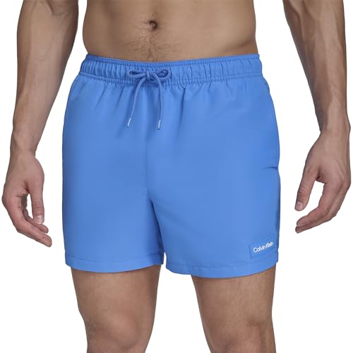 Calvin Klein Herren Volley Quick Dry Lightweight Swim Trunk Badehose, Blau, L von Calvin Klein