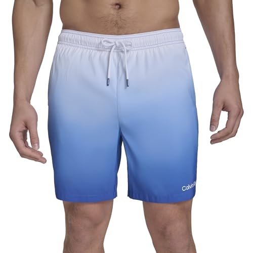 Calvin Klein Herren Volley Quick Dry Lightweight Swim Trunk Badehose, Blau, L von Calvin Klein