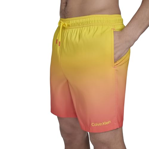 Calvin Klein Herren Volley Quick Dry Lightweight Swim Trunk Badehose, Korallenrot (Hot Coral), M von Calvin Klein