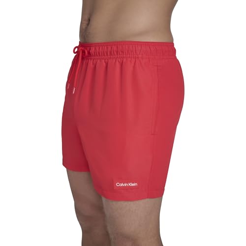 Calvin Klein Herren Volley Quick Dry Lightweight Swim Trunk Badehose, Rot/Ausflug, einfarbig (Getaway Solids), L von Calvin Klein