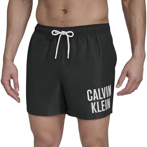 Calvin Klein Herren Volley Quick Dry Lightweight Swim Trunk Badehose, Schwarz, L von Calvin Klein