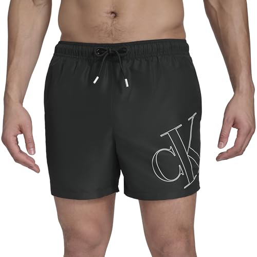 Calvin Klein Herren Volley Quick Dry Lightweight Swim Trunk Badehose, Schwarz, L von Calvin Klein