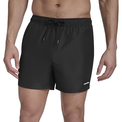 Calvin Klein Herren Volley Quick Dry Lightweight Swim Trunk Badehose, Schwarz, M von Calvin Klein