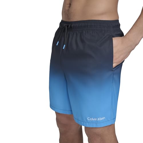 Calvin Klein Herren Volley Quick Dry Lightweight Swim Trunk Badehose, Schwarz, XL von Calvin Klein