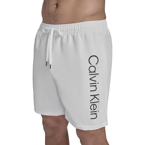 Calvin Klein Herren Volley Quick Dry Lightweight Swim Trunk Badehose, Weiss/opulenter Garten, M von Calvin Klein