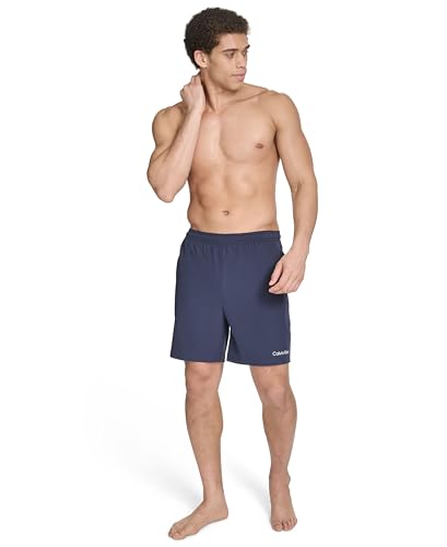Calvin Klein Volley Herren-Badehose, schnelltrocknend, Stretch, Marineblau, XXL von Calvin Klein