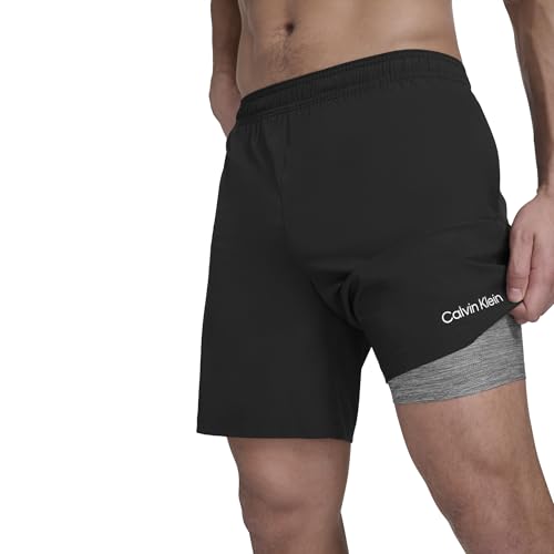 Calvin Klein Herren Volley Quick Dry Stretch Swim Trunk Badehose, Schwarz, XXL von Calvin Klein