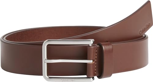 Calvin Klein Herren Gürtel Ledergürtel, Braun (Dark Tan), 120 von Calvin Klein