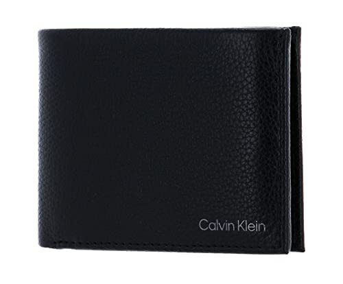 Calvin Klein Herren Geldbeutel Warmth Trifold 10 CC Coin Large Klein, Schwarz (Ck Black), Einheitsgröße von Calvin Klein