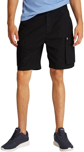 Calvin Klein Herren Washed Cargo Short J30J327376 Cargos, Black (Ck Black), 36W von Calvin Klein
