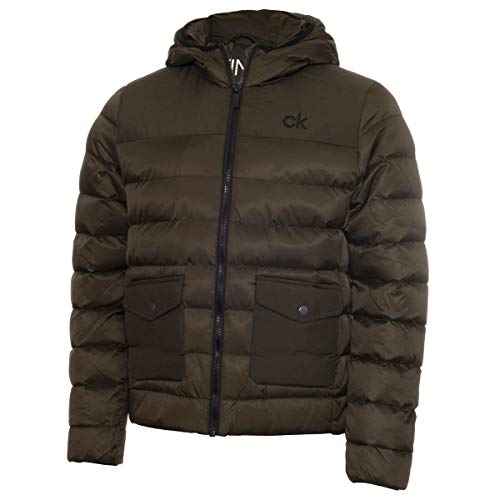 Calvin Klein Herren Wasserdicht Insulated Jacket - Khaki/Schwarz - L von Calvin Klein