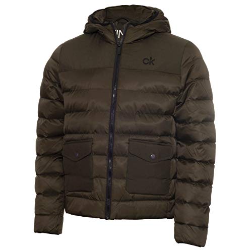 Calvin Klein Herren Wasserdicht Insulated Jacket - Khaki/Schwarz - S von Calvin Klein