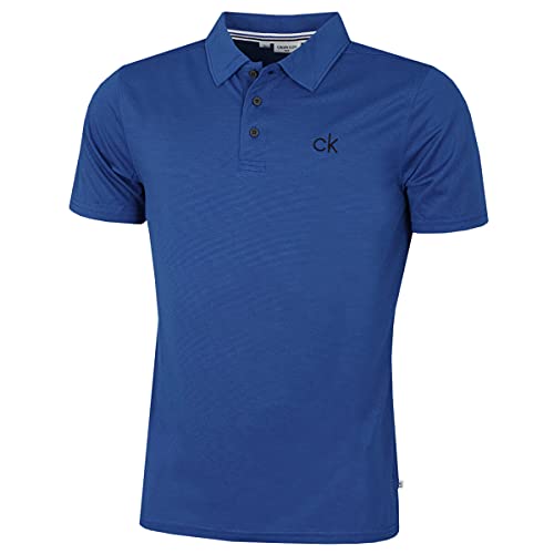 Calvin Klein Herren Zentral Eco Leichte Golf-Polo-Hemd - Royal - XL von Calvin Klein