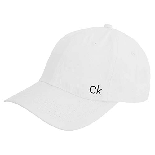 Calvin Klein Herren klassischer Baumwoll Cap - Weiß - One Size von Calvin Klein