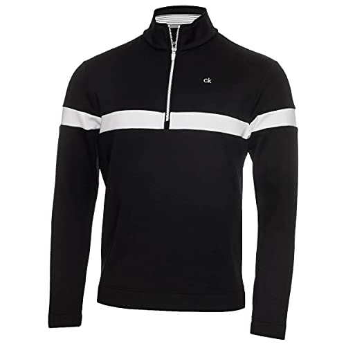 Calvin Klein Herrenwaage Performance 1/2 Zip Sweater - Schwarz - M. von Calvin Klein