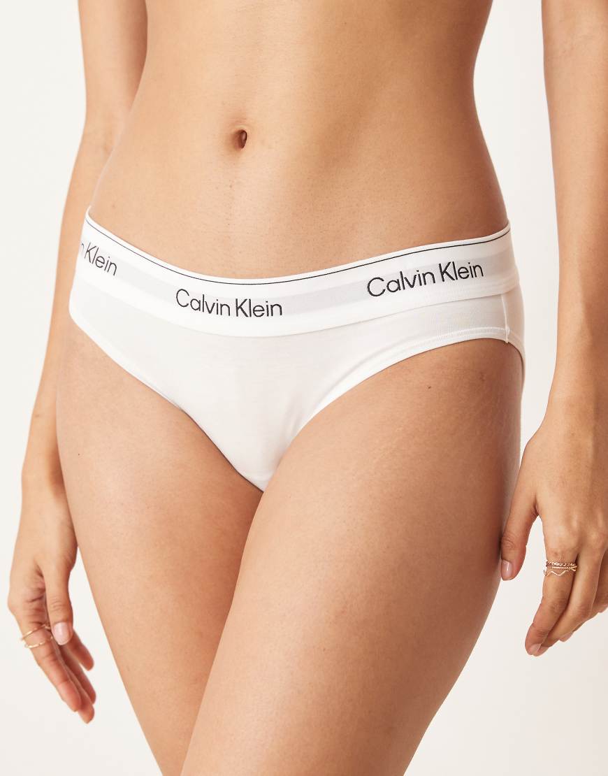 Calvin Klein - Icon Cotton Modal - Bikini-Fit-Slip in Weiß von Calvin Klein