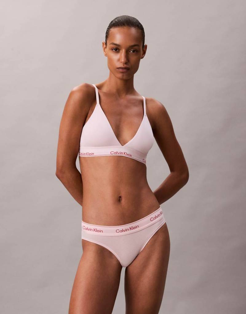 Calvin Klein - Icon Cotton Modal - Leicht gefütterter Triangel-BH in Blassrosa von Calvin Klein