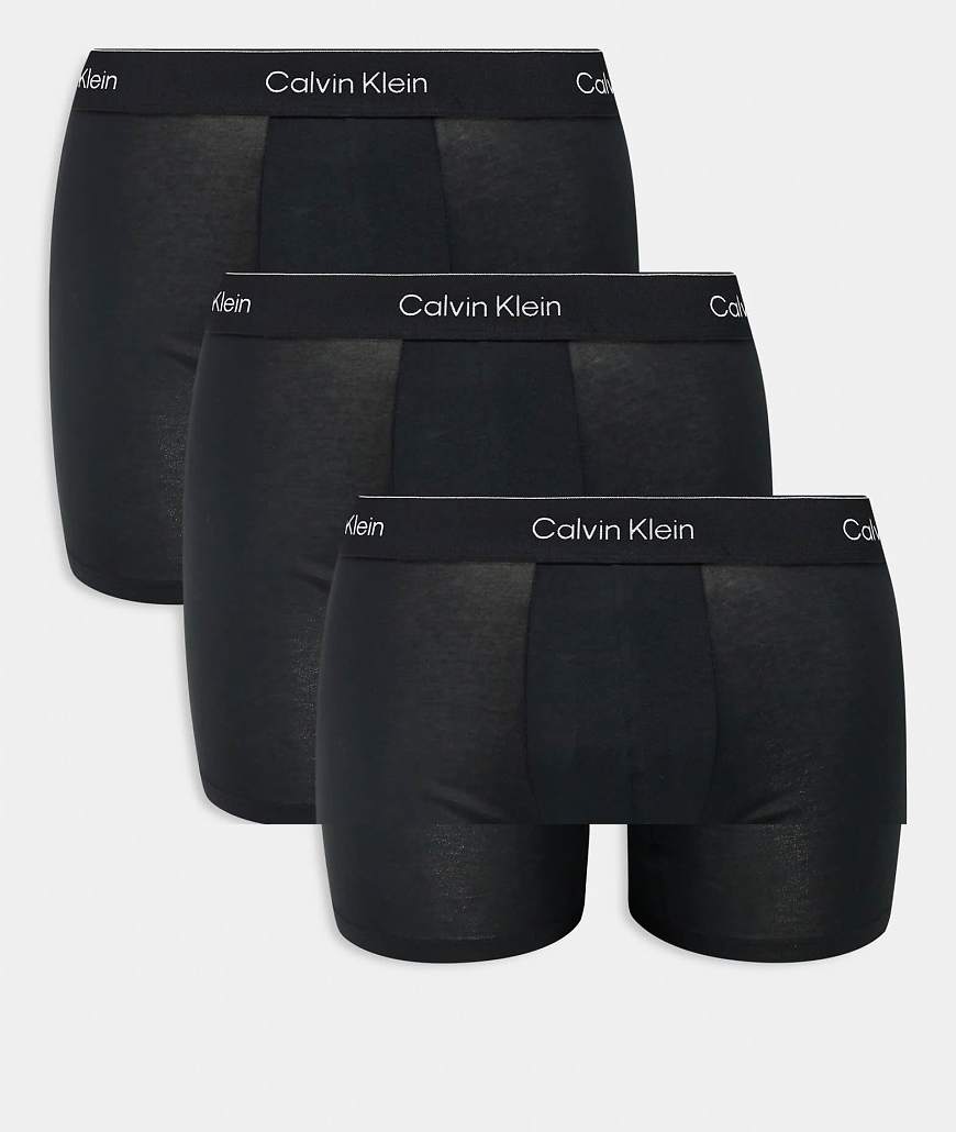 Calvin Klein - Icon Cotton Stretch - 3er-Pack Boxershorts in Triple-Schwarz von Calvin Klein