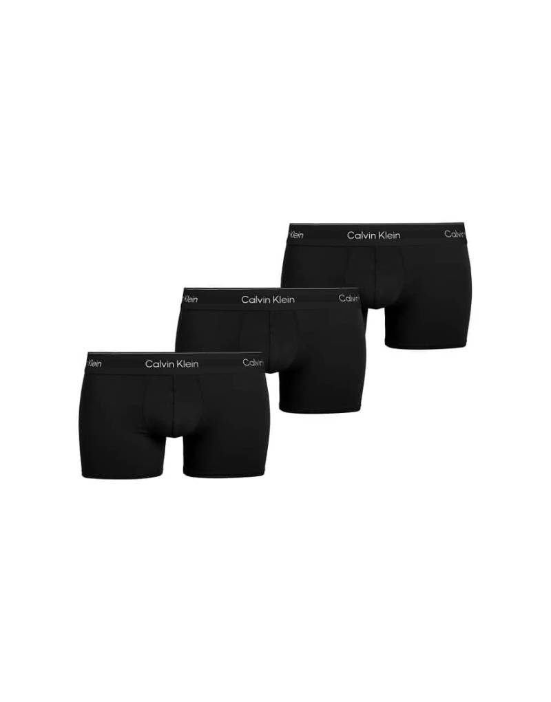 Calvin Klein - Icon Cotton Stretch - 3er-Pack Unterhosen in Triple-Schwarz mit niedrigem Bund von Calvin Klein