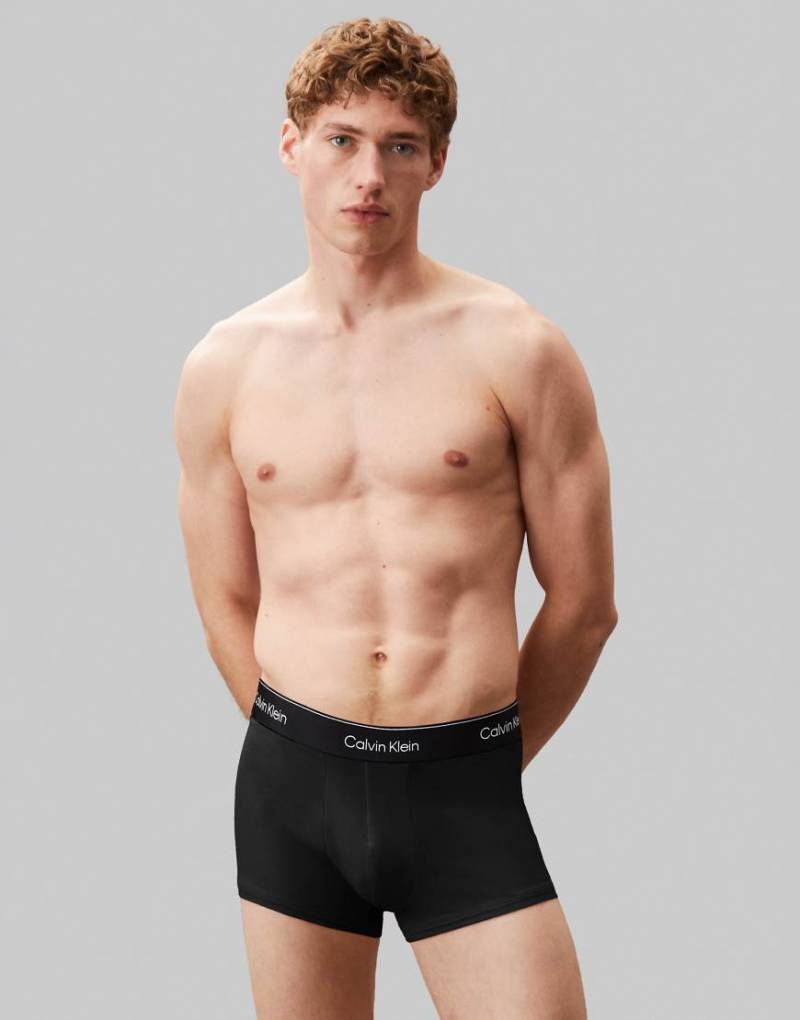 Calvin Klein - Icon Cotton Stretch - 3er-Pack Unterhosen in Triple-Schwarz von Calvin Klein