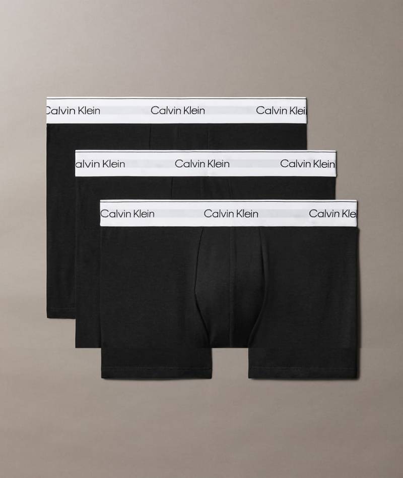 Calvin Klein - Icon Cotton Stretch - 3er-Pack eng geschnittene Boxershorts in Schwarz von Calvin Klein