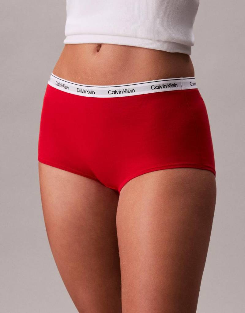 Calvin Klein - Icon Logo - Boyshorts in Rot von Calvin Klein