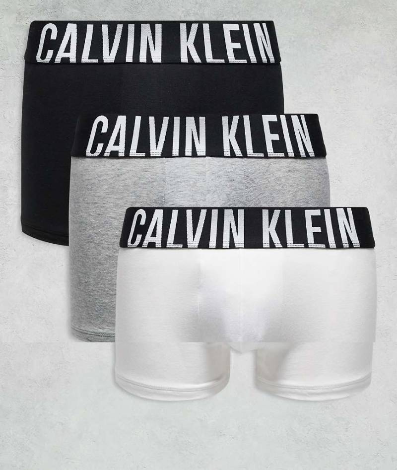 Calvin Klein - Intense Power - 3er-Pack Unterhosen in Schwarz/Weiß/Grau-Bunt von Calvin Klein