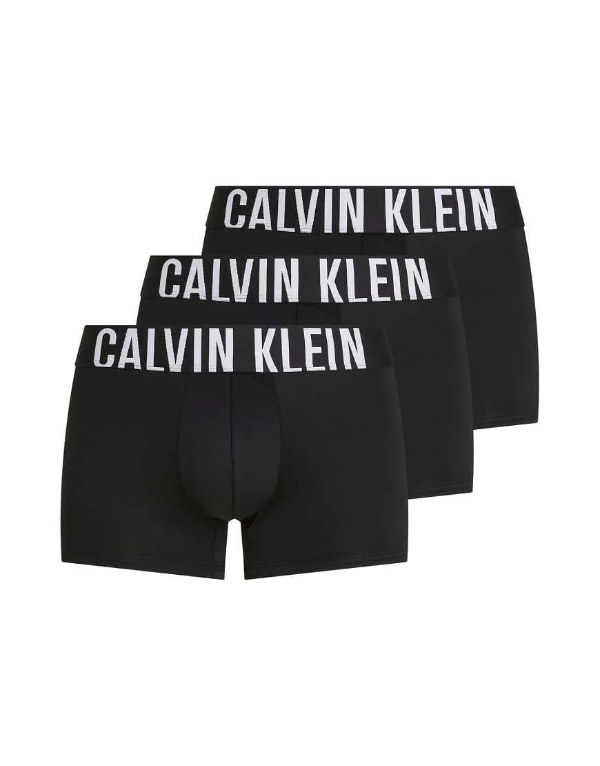 Calvin Klein - Intense Power - 3er-Pack Unterhosen in Schwarz mit grünem/grauem Bund Calvin Klein - Intense Power - 3er-Pack Unterhosen in Schwarz mit grünem/grauem Bund von Calvin Klein