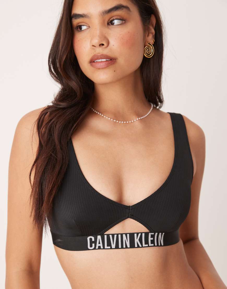 Calvin Klein - Intense Power - Bralette-Bikinioberteil in Schwarz von Calvin Klein