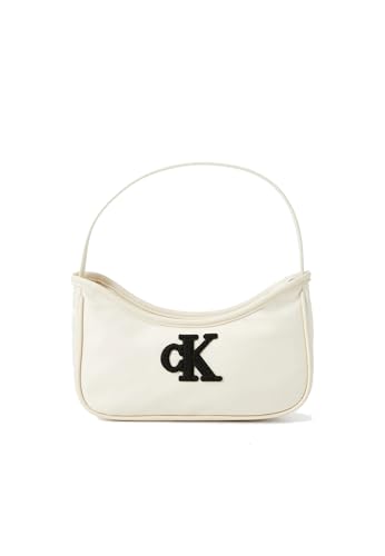 Calvin Klein JEANS Schultertasche Creme mit Logo Schwarz von Calvin Klein