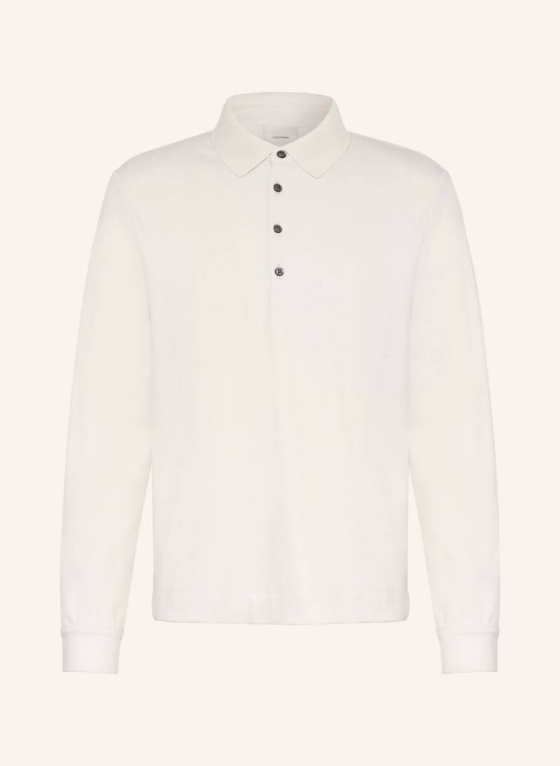 Calvin Klein Jacquard-Poloshirt Loose Fit weiss von Calvin Klein