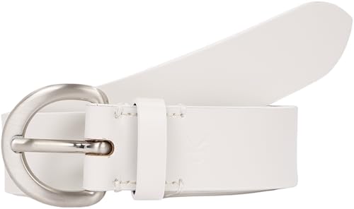 Calvin Klein Damen Gürtel Classic Pin Buckle aus Leder, Weiß (Vapor White), 100 cm von Calvin Klein
